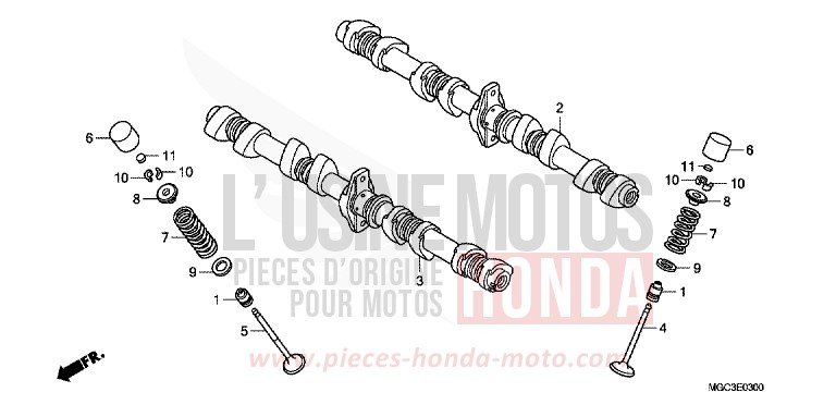 NOCKENWELLE/VENTIL von CB1100 ABS CANDY GLORY RED-U (R101) von 2013